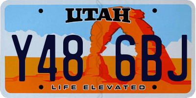 UT license plate Y486BJ
