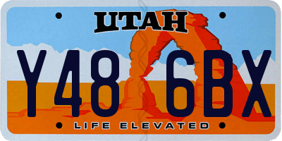 UT license plate Y486BX