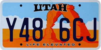 UT license plate Y486CJ