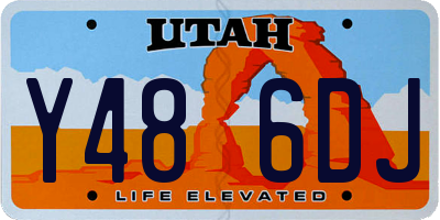 UT license plate Y486DJ