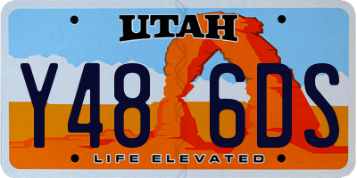 UT license plate Y486DS