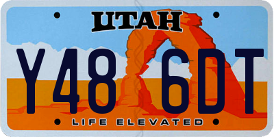 UT license plate Y486DT