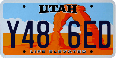 UT license plate Y486ED