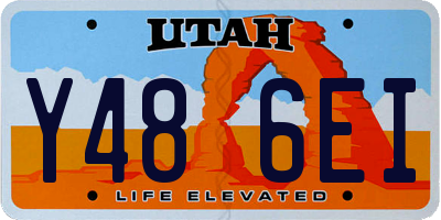 UT license plate Y486EI