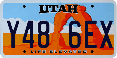 UT license plate Y486EX