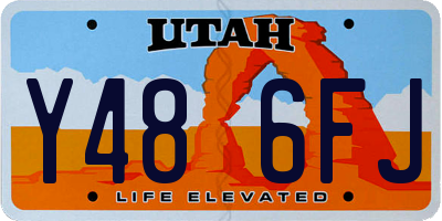 UT license plate Y486FJ