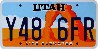 UT license plate Y486FR