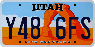 UT license plate Y486FS