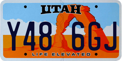 UT license plate Y486GJ