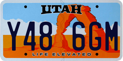 UT license plate Y486GM