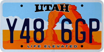 UT license plate Y486GP