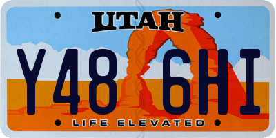 UT license plate Y486HI