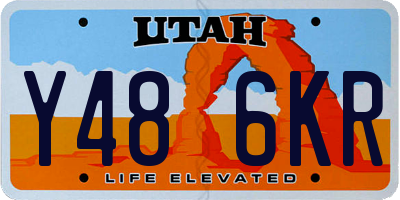 UT license plate Y486KR