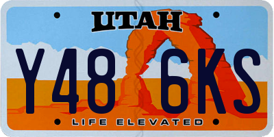 UT license plate Y486KS