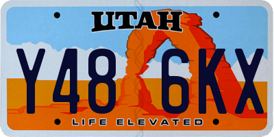 UT license plate Y486KX