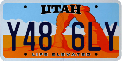 UT license plate Y486LY