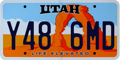 UT license plate Y486MD