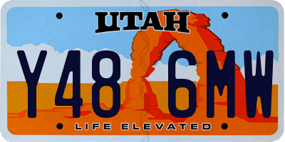 UT license plate Y486MW