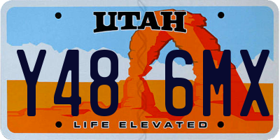UT license plate Y486MX