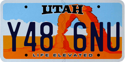UT license plate Y486NU