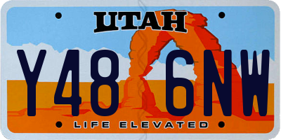 UT license plate Y486NW