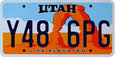 UT license plate Y486PG