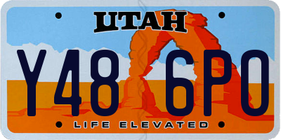 UT license plate Y486PO