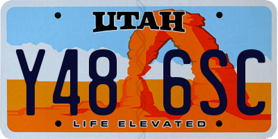 UT license plate Y486SC