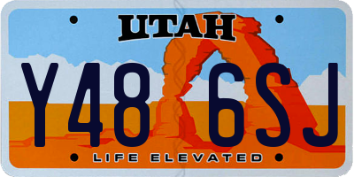 UT license plate Y486SJ