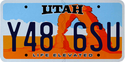 UT license plate Y486SU