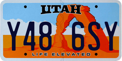 UT license plate Y486SY