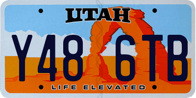 UT license plate Y486TB
