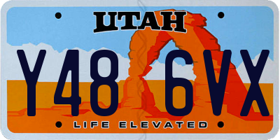 UT license plate Y486VX
