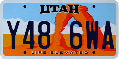 UT license plate Y486WA