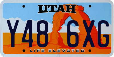 UT license plate Y486XG