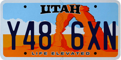 UT license plate Y486XN