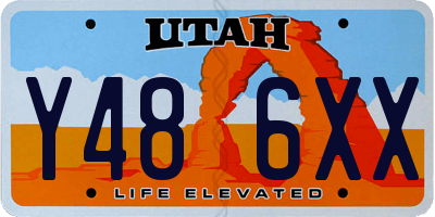 UT license plate Y486XX