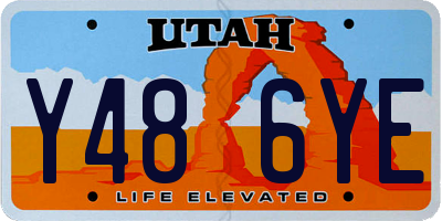 UT license plate Y486YE