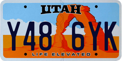 UT license plate Y486YK