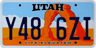UT license plate Y486ZI