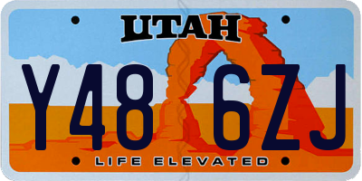 UT license plate Y486ZJ