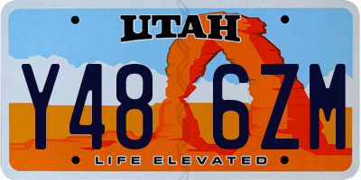 UT license plate Y486ZM