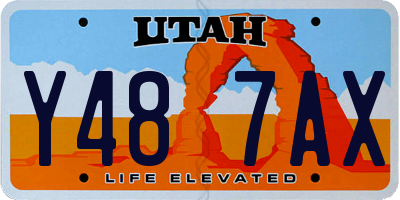 UT license plate Y487AX