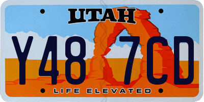 UT license plate Y487CD
