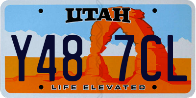UT license plate Y487CL