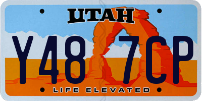 UT license plate Y487CP
