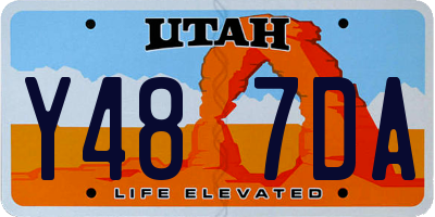 UT license plate Y487DA