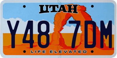 UT license plate Y487DM