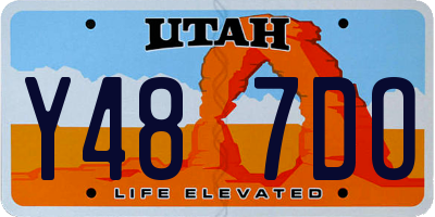 UT license plate Y487DO