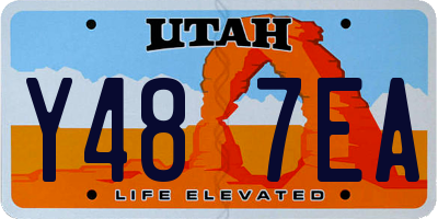 UT license plate Y487EA